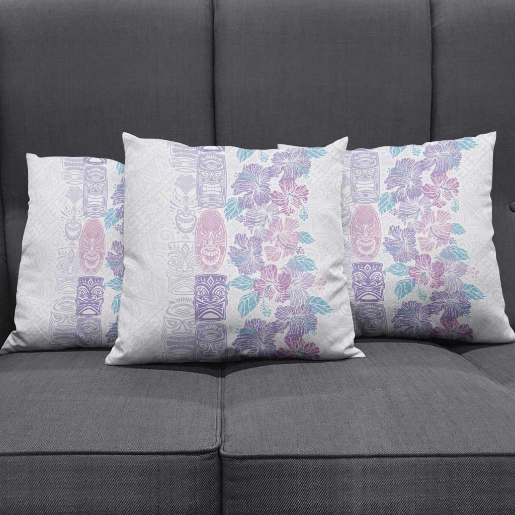 Christmas Aloha Hawaii Tiki Pillow Cover Hibiscus Winter Colors LT7 - Polynesian Pride