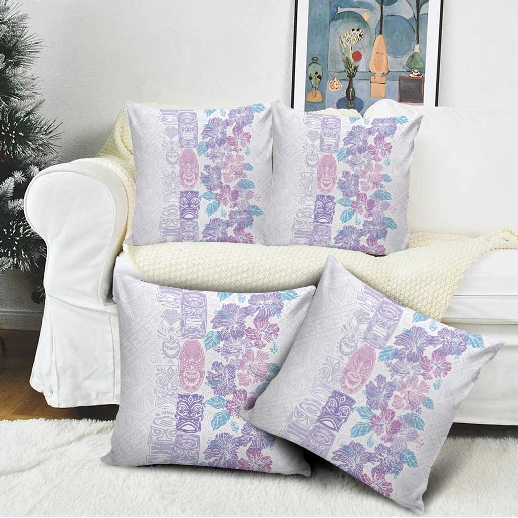 Christmas Aloha Hawaii Tiki Pillow Cover Hibiscus Winter Colors LT7 - Polynesian Pride
