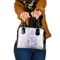 Christmas Aloha Hawaii Tiki Shoulder Handbag Hibiscus Winter Colors LT7 One Size Lavender - Polynesian Pride