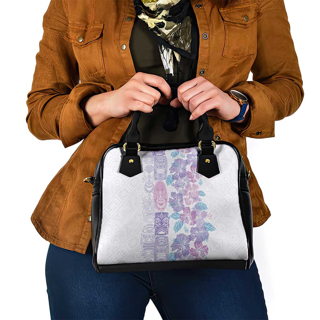 Christmas Aloha Hawaii Tiki Shoulder Handbag Hibiscus Winter Colors LT7 - Polynesian Pride