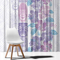 Christmas Aloha Hawaii Tiki Window Curtain Hibiscus Winter Colors LT7 - Polynesian Pride