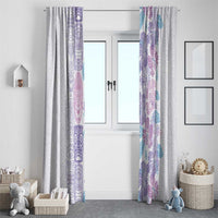 Christmas Aloha Hawaii Tiki Window Curtain Hibiscus Winter Colors LT7 - Polynesian Pride