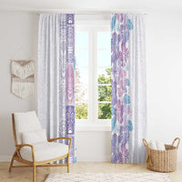 Christmas Aloha Hawaii Tiki Window Curtain Hibiscus Winter Colors LT7 - Polynesian Pride