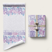 Christmas Aloha Hawaii Tiki Wrapping Paper Hibiscus Winter Colors LT7 58" × 23" Lavender - Polynesian Pride