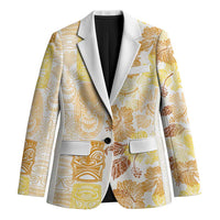 Christmas Aloha Hawaii Tiki Blazer Hibiscus Autumn Colors LT7 Unisex Yellow - Polynesian Pride