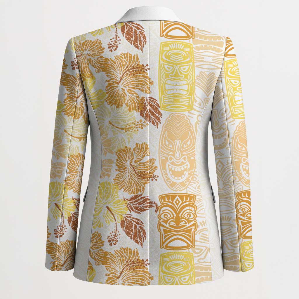 Christmas Aloha Hawaii Tiki Blazer Hibiscus Autumn Colors LT7 - Polynesian Pride