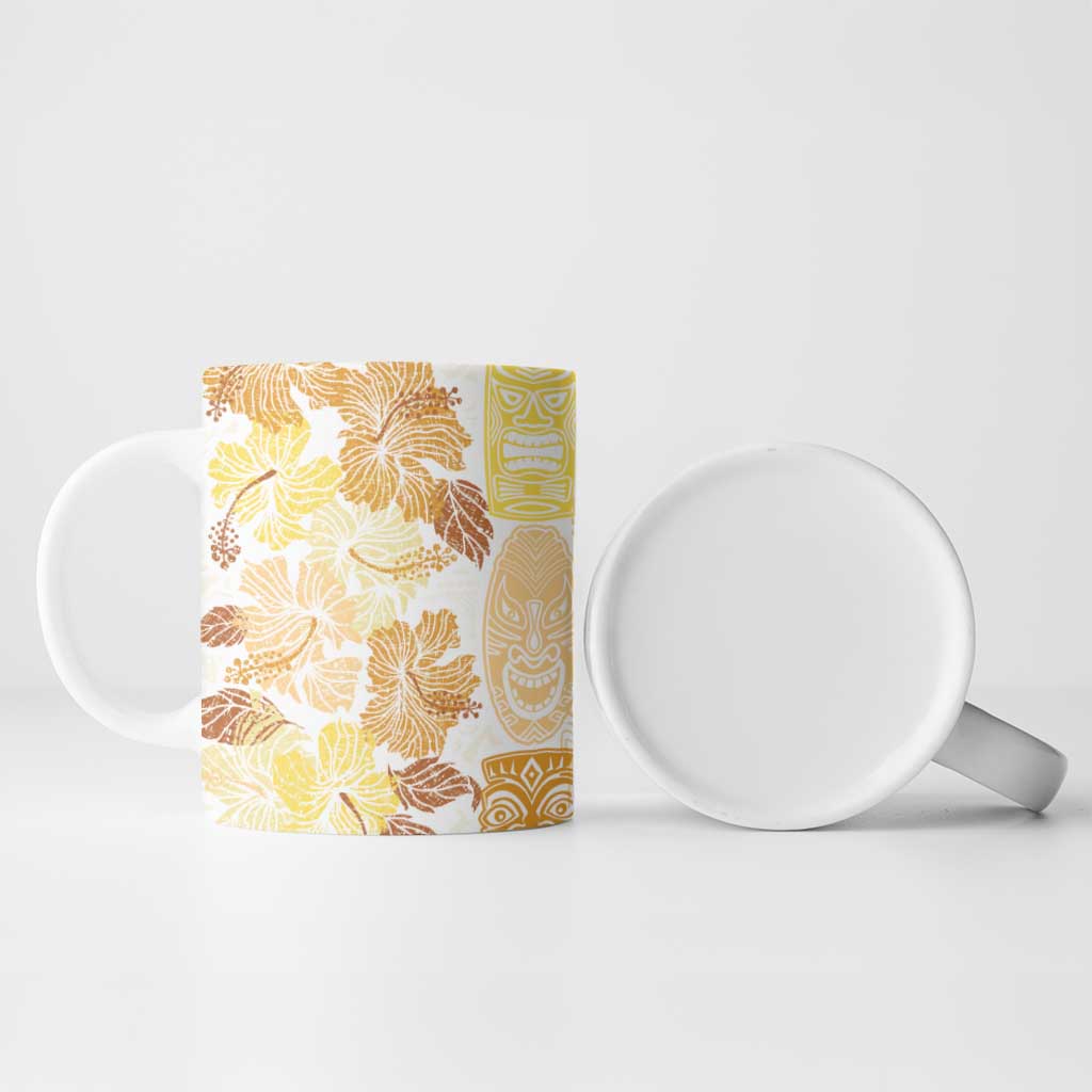 Christmas Aloha Hawaii Tiki Ceramic Mug Hibiscus Autumn Colors LT7 - Polynesian Pride