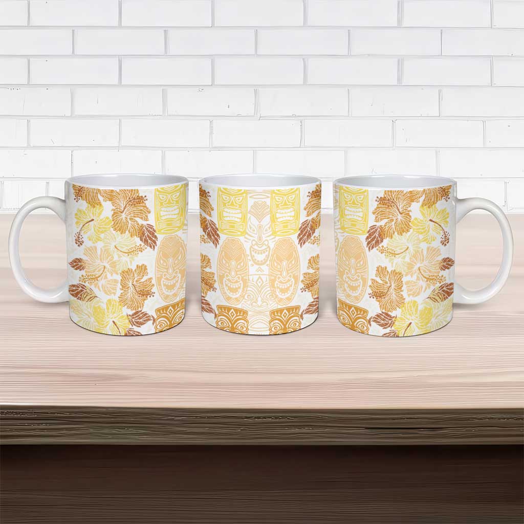 Christmas Aloha Hawaii Tiki Ceramic Mug Hibiscus Autumn Colors LT7 - Polynesian Pride