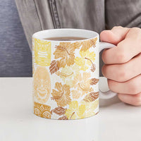 Christmas Aloha Hawaii Tiki Ceramic Mug Hibiscus Autumn Colors LT7 - Polynesian Pride