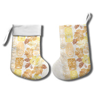 Christmas Aloha Hawaii Tiki Christmas Stocking Hibiscus Autumn Colors LT7 - Polynesian Pride