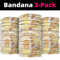 Christmas Aloha Hawaii Tiki Neck Gaiter Hibiscus Autumn Colors LT7 package One Size: 25*50cm Yellow - Polynesian Pride