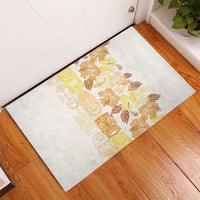 Christmas Aloha Hawaii Tiki Rubber Doormat Hibiscus Autumn Colors LT7 - Polynesian Pride