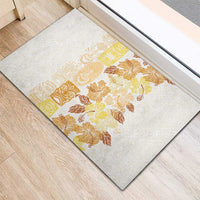 Christmas Aloha Hawaii Tiki Rubber Doormat Hibiscus Autumn Colors LT7 - Polynesian Pride