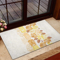 Christmas Aloha Hawaii Tiki Rubber Doormat Hibiscus Autumn Colors LT7 - Polynesian Pride