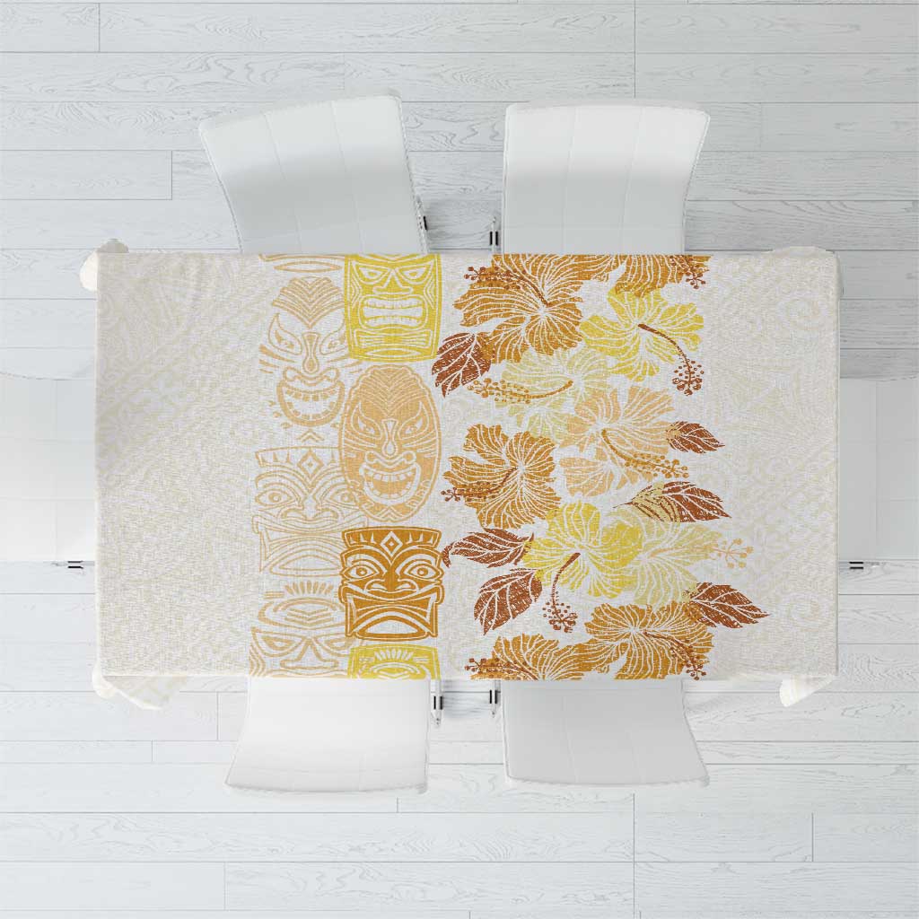 Christmas Aloha Hawaii Tiki Tablecloth Hibiscus Autumn Colors LT7 Yellow - Polynesian Pride