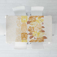 Christmas Aloha Hawaii Tiki Tablecloth Hibiscus Autumn Colors LT7 Yellow - Polynesian Pride
