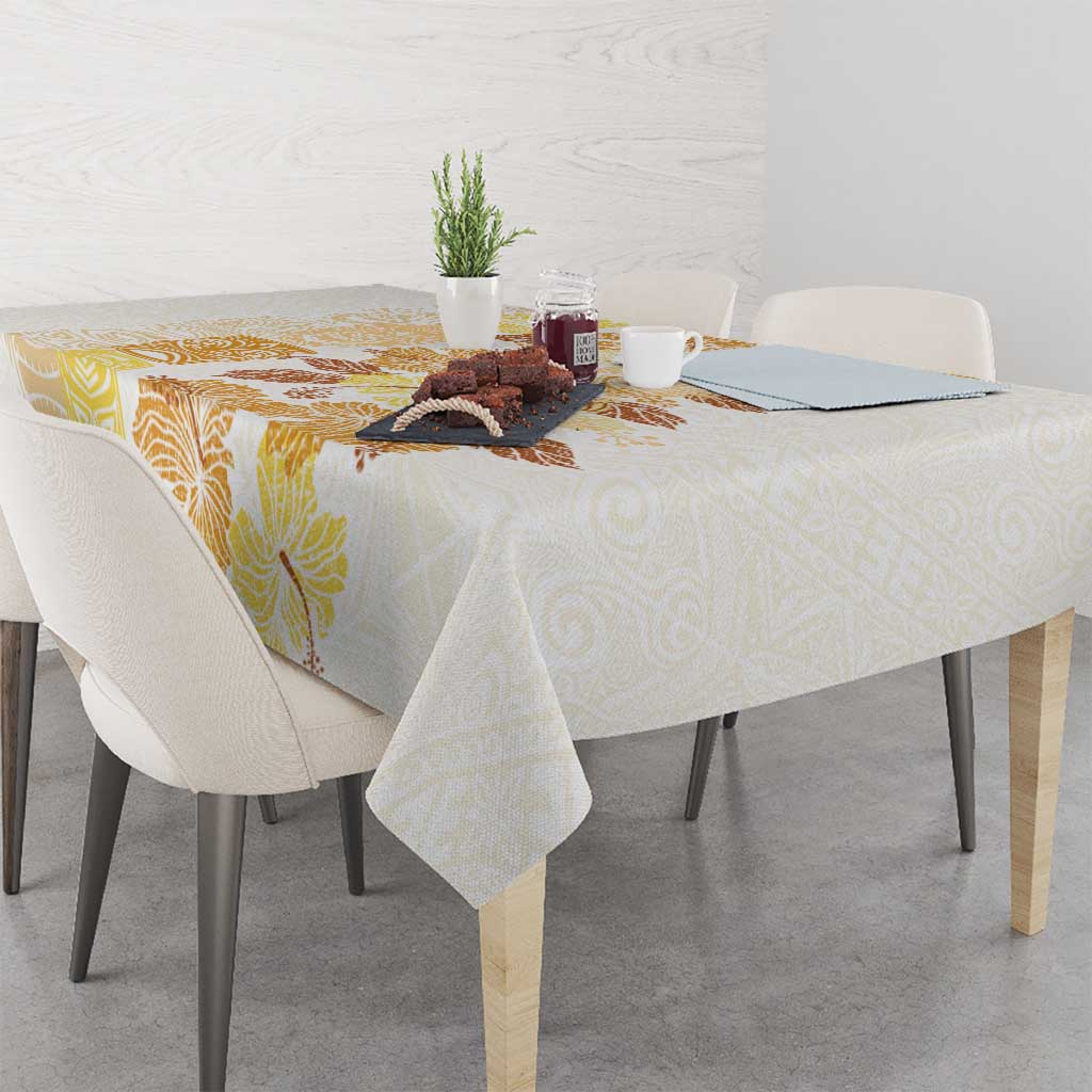 Christmas Aloha Hawaii Tiki Tablecloth Hibiscus Autumn Colors LT7 - Polynesian Pride