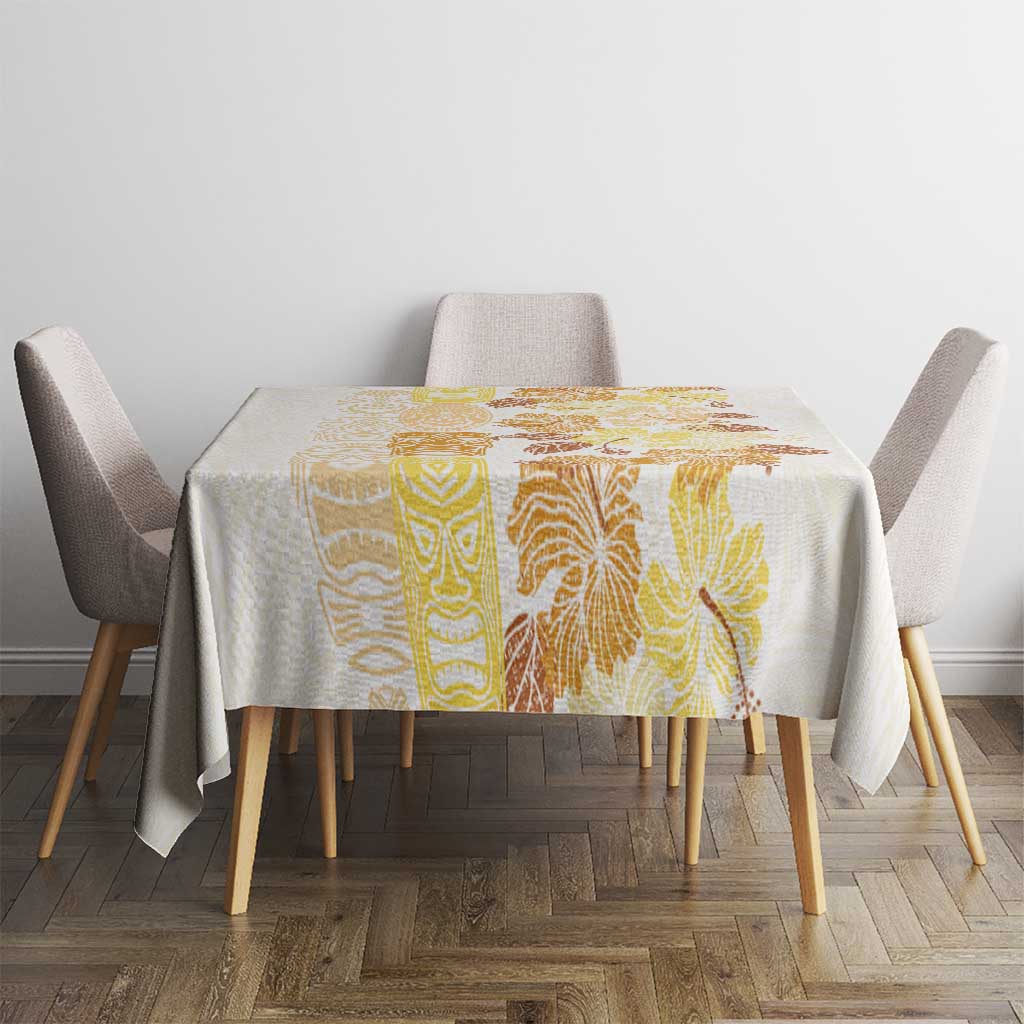 Christmas Aloha Hawaii Tiki Tablecloth Hibiscus Autumn Colors LT7 - Polynesian Pride