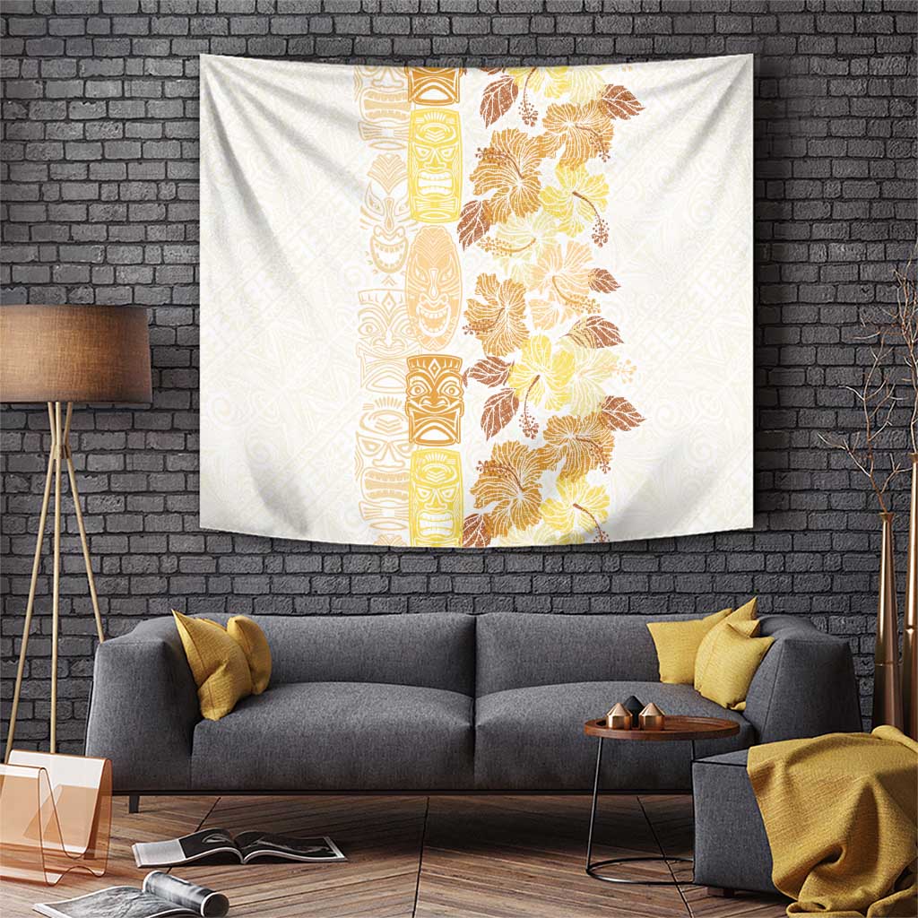 Christmas Aloha Hawaii Tiki Tapestry Hibiscus Autumn Colors LT7 Yellow - Polynesian Pride