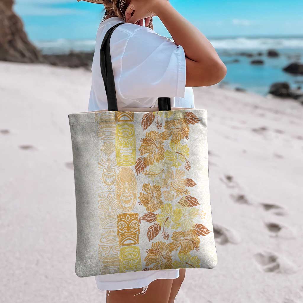 Christmas Aloha Hawaii Tiki Tote Bag Hibiscus Autumn Colors LT7 - Polynesian Pride