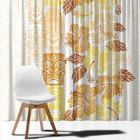 Christmas Aloha Hawaii Tiki Window Curtain Hibiscus Autumn Colors LT7 - Polynesian Pride