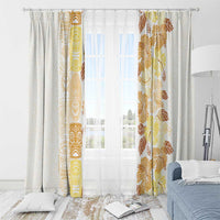 Christmas Aloha Hawaii Tiki Window Curtain Hibiscus Autumn Colors LT7 - Polynesian Pride