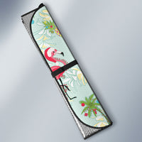 Aloha Hawaii Christmas Seamless Auto Sun Shade Plumeria Lei