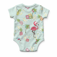 Aloha Hawaii Christmas Seamless Baby Onesie Plumeria Lei LT7 - Polynesian Pride