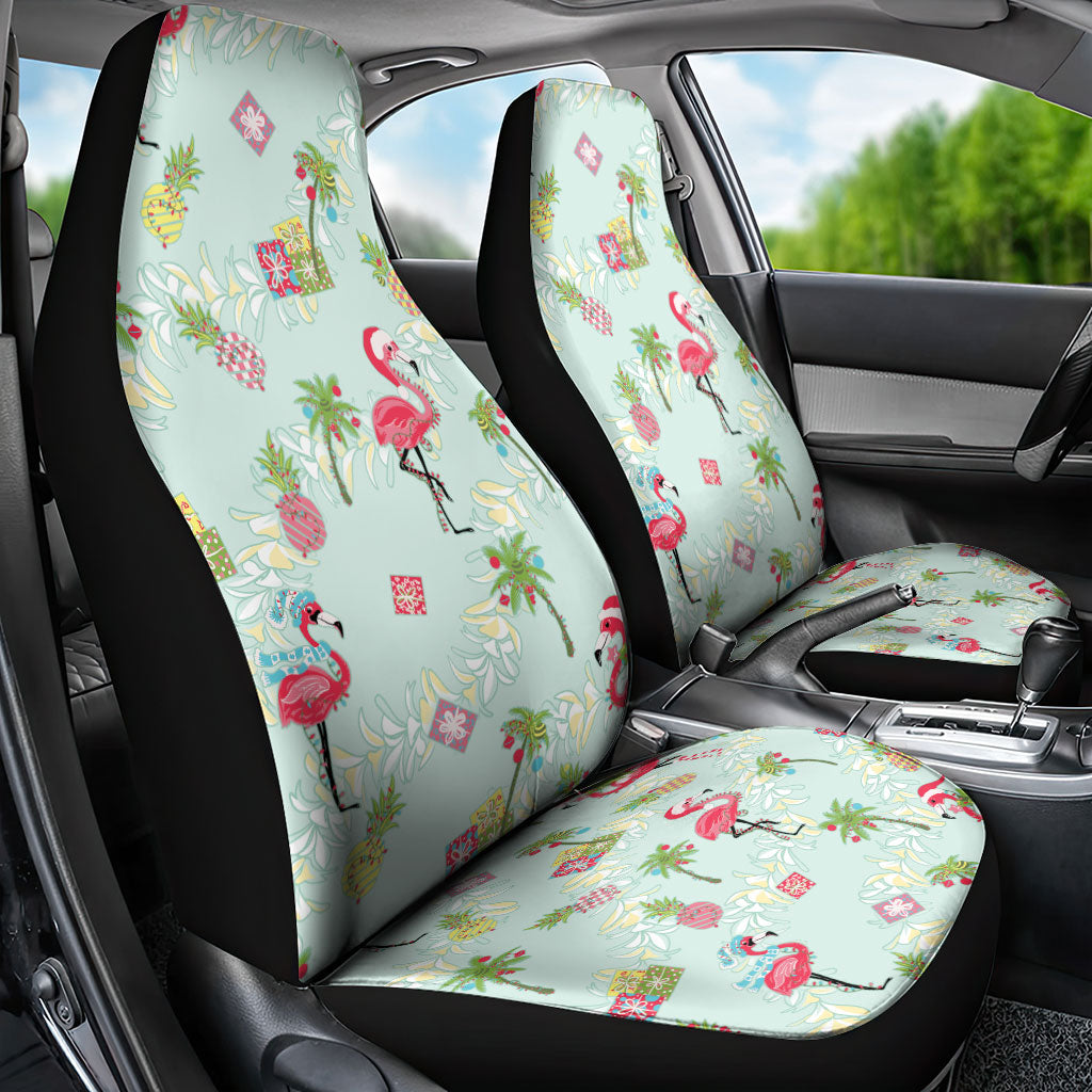 Aloha Hawaii Christmas Seamless Car Seat Cover Plumeria Lei LT7 - Polynesian Pride