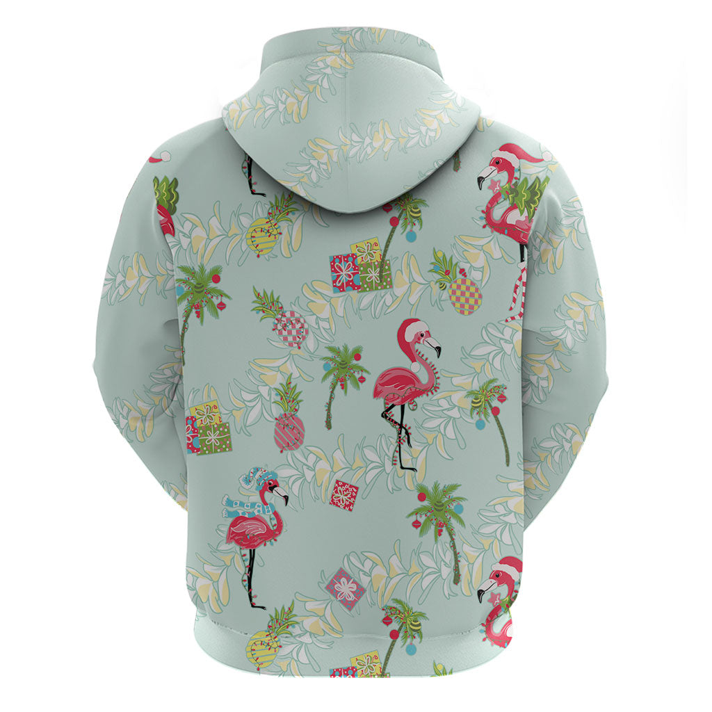 Aloha Hawaii Christmas Seamless Hoodie Plumeria Lei LT7 - Polynesian Pride