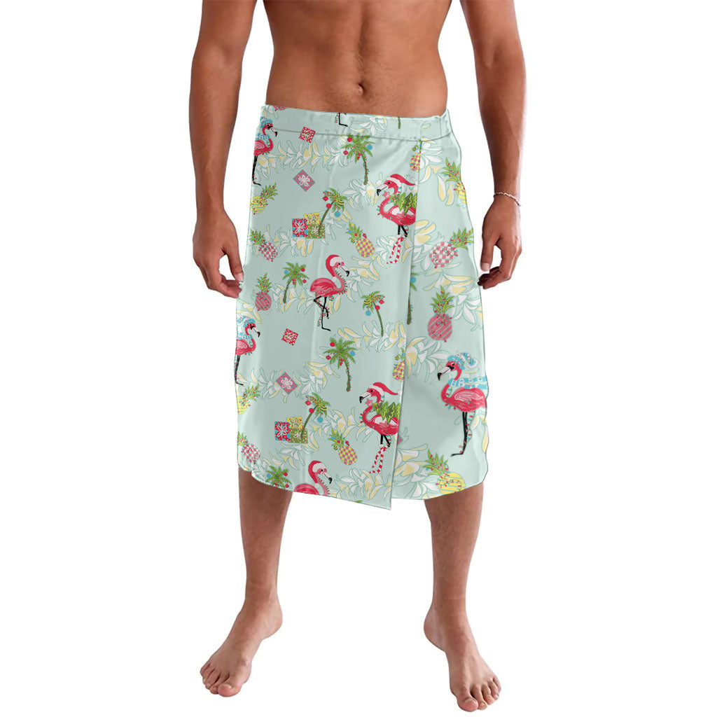 Aloha Hawaii Christmas Seamless Lavalava Plumeria Lei