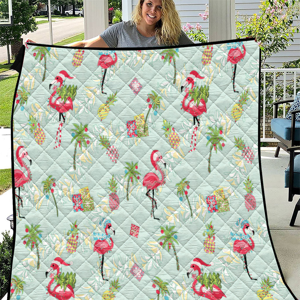 Aloha Hawaii Christmas Seamless Quilt Plumeria Lei