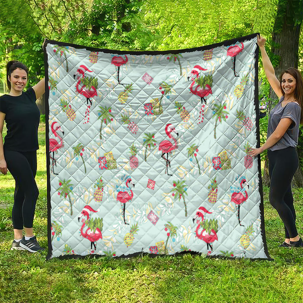 Aloha Hawaii Christmas Seamless Quilt Plumeria Lei