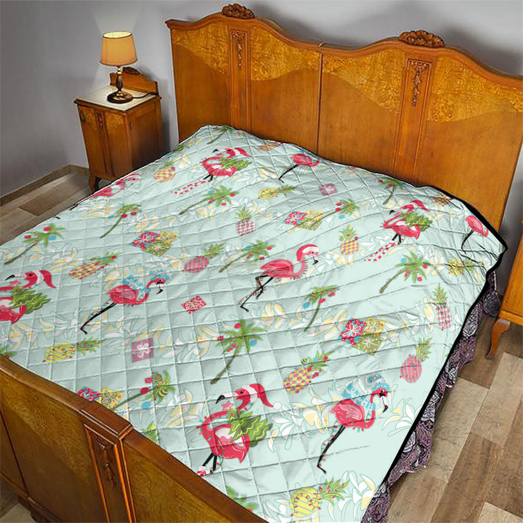 Aloha Hawaii Christmas Seamless Quilt Plumeria Lei