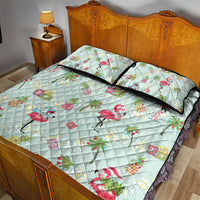 Aloha Hawaii Christmas Seamless Quilt Bed Set Plumeria Lei