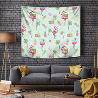 Aloha Hawaii Christmas Seamless Tapestry Plumeria Lei