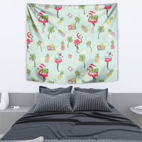 Aloha Hawaii Christmas Seamless Tapestry Plumeria Lei