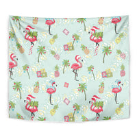 Aloha Hawaii Christmas Seamless Tapestry Plumeria Lei
