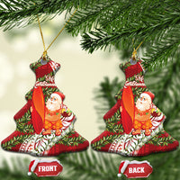 Mele Kalikimaka Hawaii Christmas Maile Lei Ceramic Ornament Tropical Santa LT7 Christmas Tree Red - Polynesian Pride