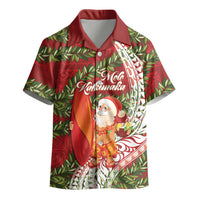 Mele Kalikimaka Hawaii Christmas Maile Lei Kid Hawaiian Shirt Tropical Santa LT7 - Polynesian Pride