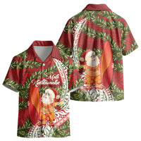 Mele Kalikimaka Hawaii Christmas Maile Lei Kid Hawaiian Shirt Tropical Santa LT7 - Polynesian Pride