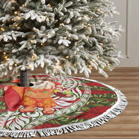 Mele Kalikimaka Hawaii Christmas Maile Lei Tree Skirt Tropical Santa LT7 - Polynesian Pride