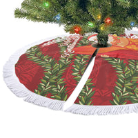 Mele Kalikimaka Hawaii Christmas Maile Lei Tree Skirt Tropical Santa LT7 - Polynesian Pride