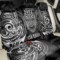 New Zealand Rugby Back Car Seat Cover 2023 World Cup Aotearoa Haka Face LT7 - Polynesian Pride