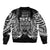 Custom New Zealand Rugby Bomber Jacket 2023 World Cup Aotearoa Haka Face LT7 - Polynesian Pride