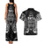 Custom New Zealand Rugby Couples Matching Tank Maxi Dress and Hawaiian Shirt 2023 World Cup Aotearoa Haka Face LT7 - Polynesian Pride