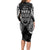 Custom New Zealand Rugby Long Sleeve Bodycon Dress 2023 World Cup Aotearoa Haka Face LT7 - Polynesian Pride