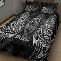 New Zealand Rugby Quilt Bed Set 2023 World Cup Aotearoa Haka Face LT7 - Polynesian Pride