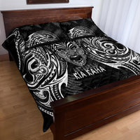 New Zealand Rugby Quilt Bed Set 2023 World Cup Aotearoa Haka Face LT7 - Polynesian Pride