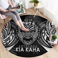 New Zealand Rugby Round Carpet 2023 World Cup Aotearoa Haka Face LT7 - Polynesian Pride